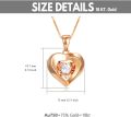 wholesale 18K Gold & Cubic Zirconia Heart Pendant Necklace - 2.86g Solid 18K White Gold Dainty Chain - Hypoallergenic Women's Jewelry Gift-0-1