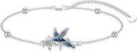 wholesale 925 Sterling Silver Hummingbird Adjustable Link Chain Bracelet s for Women/Daughter/Girlfriend-Hummingbird