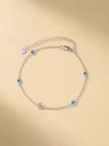 TOUPOP Sterling Silver Mustard Seeds Natural Stone Bracelet Women's Jewelry Gift-0-1