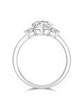 TOUPOP 18k White Gold Plated Moissanite Personalized Engagement Ring 1ct D VVS1-0-2