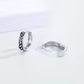 wholesale 925 Sterling Silver Music Notes Huggie Hoop Earrings Wholesale for Women and Girls-0-1