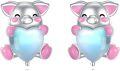 wholesale 925 Sterling Silver Pig Heart Stud Earrings  for Girls and Women-0-0