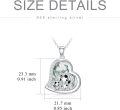 wholesale Sterling Silver Stone Cute Animal Pendant Necklace for Couples Sister Daughter Mother Birthday Gift-0-63