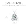 wholesale 925 Sterling Silver Mom Heart Shape Animal Pendant Necklaces for Women Girls Family Love Gift-0-63