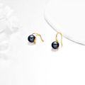 wholesale 14K Gold Black Pearl Teardrop Dangle Earrings for Women Girls Elegant-0-2