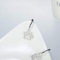 wholesale 925 Sterling Silver Dog Paw Print Cubic Zirconia Huggie Hoop Earrings for Women and Girls-0-1