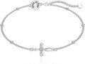 wholesale 925 Sterling Silver Cross Charm Adjustable Bracelet for Women and Girls Gift-0-0