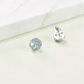 wholesale 925 Sterling Silver Tree Of Life Moonstone Stud Earrings White Gold Plated-0-3