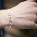 wholesale 925 Sterling Silver Figaro Link Chain Bracelet 4 5 5mm 7 9 Unisex-0-4