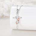 wholesale 925 Sterling Silver Elephant Cross Pendant Necklaces for Women Gift Ideas-0-2