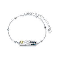 TOUPOP Sterling Silver Abalone Shell Mountain Bracelet Nature Jewelry Gift-undefined