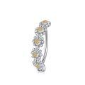 wholesale 16G 925 Sterling Silver Gold Plated Daisy Flower Belly Button Ring, Nickel-Free Hypoallergenic Navel Jewelry for Women-0-0