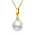 TOUPOP 14k Gold Pearl Necklace with Bow/Heart/Dolphin Pendant-0-0