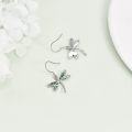 wholesale 925 Sterling Silver Abalone Shell Dragonfly Dangle Drop Earrings for Women-0-1
