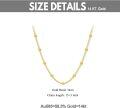 wholesale 14K Gold Beaded Chain Necklace with 3MM Balls for Women - Adjustable Length (16-20 Inches)-0-2