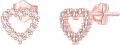 wholesale 14K Gold Heart Shape Cubic Zirconia Stud Earrings for Women Gifts for Mom Girls Wife-0-6