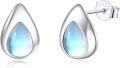 wholesale 925 Sterling Silver Moonstone Teardrop Stud Earrings for Women Gift Ideas-0-0