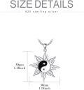 wholesale Sun Necklace For Men Women 925 Sterling Silver Eye Of Horus/yin Yang Sun Pendant Necklace Amulet Talisman Protection Amulet Jewelry Christmas Gift For Him Her -0-1
