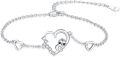wholesale 925 Sterling Silver Heart-Shaped Pendant Animal Charm Bracelet for Women Gifts-0-0