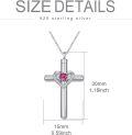 wholesale 925 Sterling Silver & Austrian Crystal Cross Urn Necklace - 1.1 Inch Pendant, 18+2 Inch Chain, Forever Memory Gift for Lost Loved Ones-0-4
