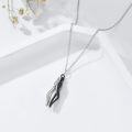 wholesale 925 Sterling Silver Black and White Couple Embrace Pendant Necklaces for Women Valentines Gifts-0-3