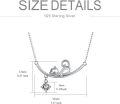 wholesale 925 Sterling Silver Austrian Crystal Cat Kitten Pendant Necklace Birthstone Gift-0-3