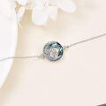 wholesale 925 Sterling Silver Crescent Moon Pendant Charm Bracelet-0-5