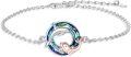 wholesale 925 Sterling Silver Crystal Dolphin Bracelet Friendship Gift for Her-0-0