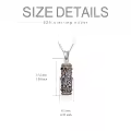 TOUPOP Sterling Silver Rose Urn Necklace For Human Ashes Memorial Jewelry-0-1