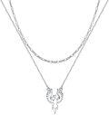 wholesale 925 Sterling Silver Double Chain Phoenix Pendant Necklaces for Women-0-0