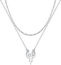 wholesale 925 Sterling Silver Double Chain Phoenix Pendant Necklaces for Women-Phoenix