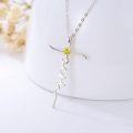 wholesale Sterling Silver Birthstone Faith Cross Necklace 18 +2 Christian Jewelry Gift-0-2