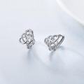 wholesale 925 Sterling Silver Celtic Knot Huggie Hoops - Triangular Design Studs for Women's Fashion  Set-0-4