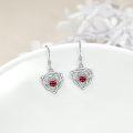 wholesale Sterling Silver Crystal Claddagh Celtic Knot Heart Dangle Earrings-0-21