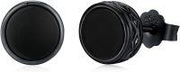 wholesale 925 Sterling Silver Black Onyx Zircon Celtic Viking Stud Earrings Hypoallergenic Punk Gothic Jewelry for Women Men-Black onyx-L-Black onyx-L