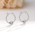 wholesale 925 Sterling Silver Basketball Hoop Earrings for Women Girls Sports s Hypoallergenic Cool Sporty Design-0-1