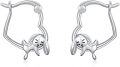 wholesale 925 Sterling Silver Hypoallergenic Dog Huggable Animal Ear Cuff Hoops for Women Girls Minimalist  36mm Diameter-0-0