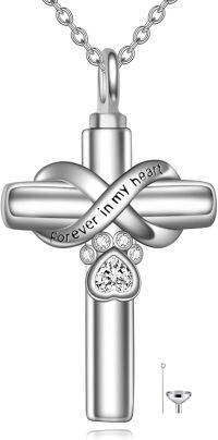 wholesale 925 Sterling Silver Infinity Heart Urn Pendant Cremation Jewelry Keepsake Memorial Ashes Holder Necklace for Women-U-Infinity Urn