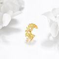 wholesale 14K Gold Hypoallergenic Non-Piercing Leaf Design Ear Wrap Ring for Women-0-3