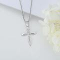 wholesale 925 Sterling Silver Leaf Design Pendant with Cubic Zirconia and Chain for Women-0-2