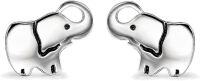 wholesale 925 Sterling Silver Elephant Stud Earrings & Matching Pendant Set for Women and Girls - Good Luck Charm -Elephant 1