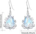 wholesale 925 Sterling Silver Blue Opalite Teardrop Tree of Life Dangle Earrings-0-1