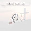 wholesale 925 Sterling Silver Cross Rings Adjustable Wrap Inspirational Jewelry Gifts for Women Teens-0-4