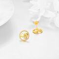 wholesale Gold Mountain Stud Earrings - Minimalist 14K Solid Gold  for Women & Girls-0-4