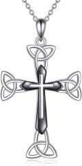 wholesale 925 Sterling Silver Celtic Knot Cross Pendant Necklace Jewelry for Women and Men-0-0