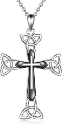 wholesale 925 Sterling Silver Celtic Knot Cross Pendant Necklace Jewelry for Women and Men-Celtic