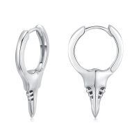 wholesale 925 Sterling Silver Skull Spike Huggie Hoop Earrings Punk Gothic Jewelry for Women and Men-Sword-A