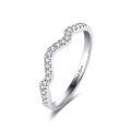 TOUPOP 10K/14K/18K Gold D VVS1 Moissanite Band Engagement Ring-0-0