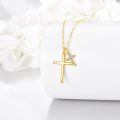 wholesale 14k Gold Cross Pendant With Diamante Detailing-0-2