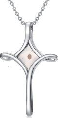 wholesale 925 Sterling Silver Faith Hope Love Cross Pendant Necklace With Heart Motif-0-0